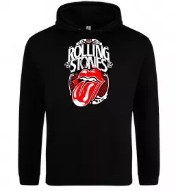 Мужская толстовка (худи) The Rolling Stones Черный фото