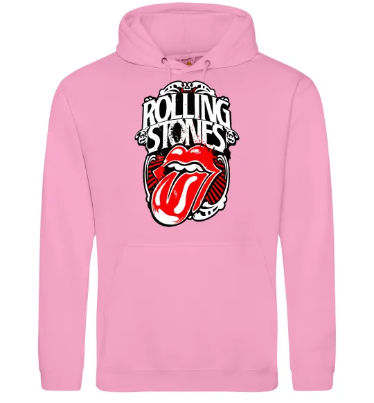 Жіноча толстовка (худі) The Rolling Stones retro Рожевий фото