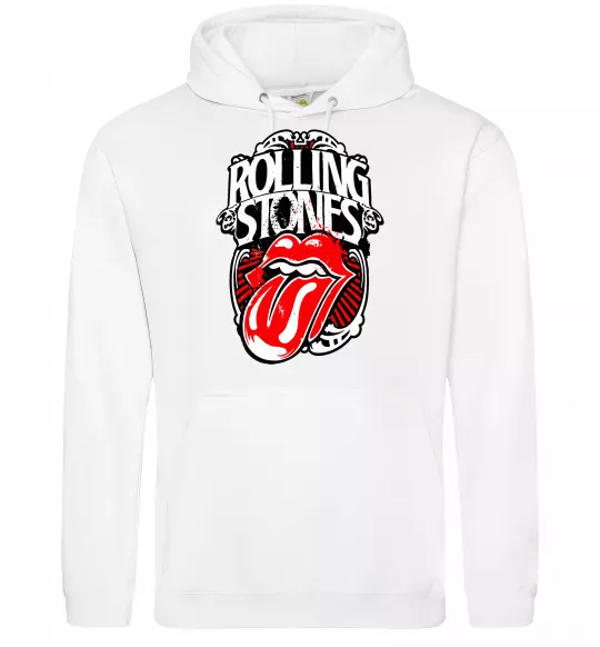 Женская толстовка (худи) The Rolling Stones retro Белый фото