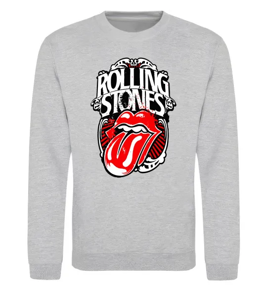 Свитшот The Rolling Stones retro Серый меланж фото
