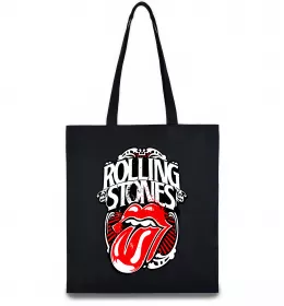 Эко-сумка The Rolling Stones retro Черный фото