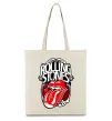 Еко-сумка The Rolling Stones retro Бежевий фото