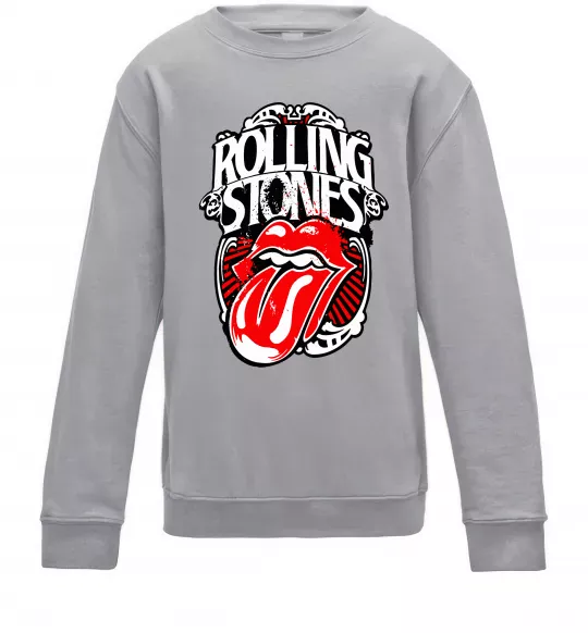 Детский Свитшот The Rolling Stones retro Серый меланж фото