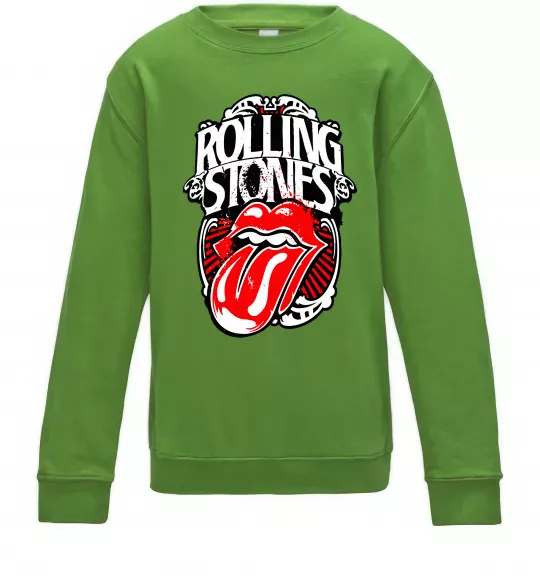 Детский Свитшот The Rolling Stones retro Лаймовый фото