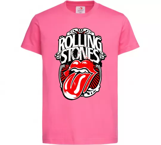 Детская футболка The Rolling Stones retro Ярко-розовый фото