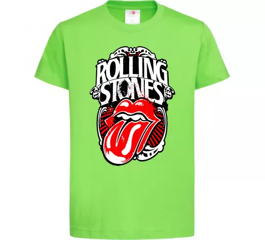 Детская футболка The Rolling Stones retro Лаймовый фото