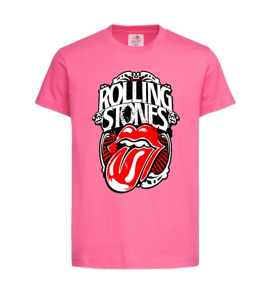 Дитяча футболка The Rolling Stones retro Яскраво-рожевий фото