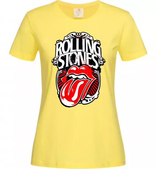 Жіноча футболка The Rolling Stones retro Лимонний фото
