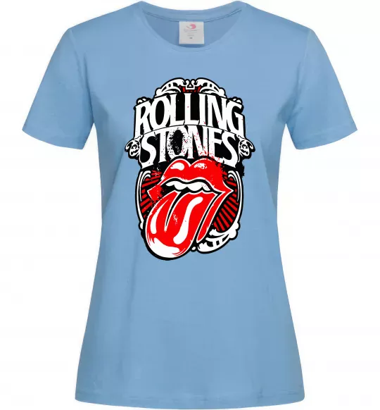 Жіноча футболка The Rolling Stones retro Блакитний фото