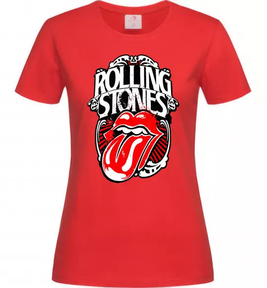 Жіноча футболка The Rolling Stones retro Червоний фото