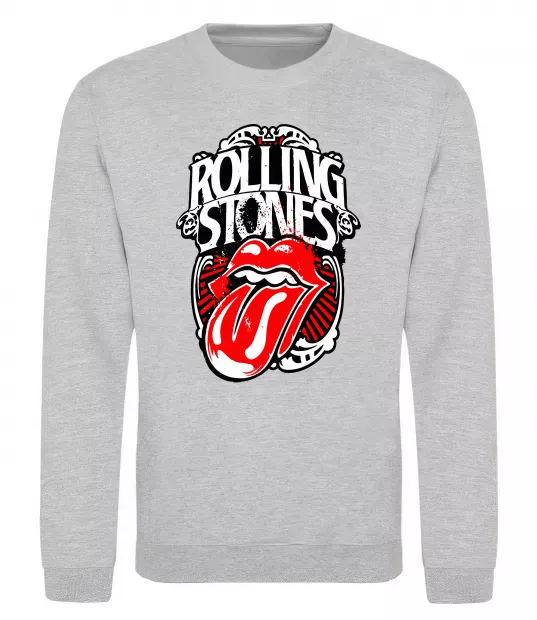Свитшот The Rolling Stones retro Серый меланж фото