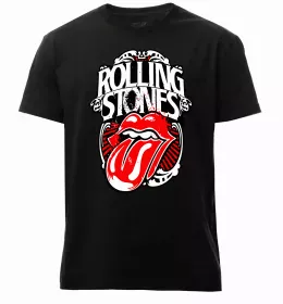 Мужская премиум футболка The Rolling Stones Черный фото