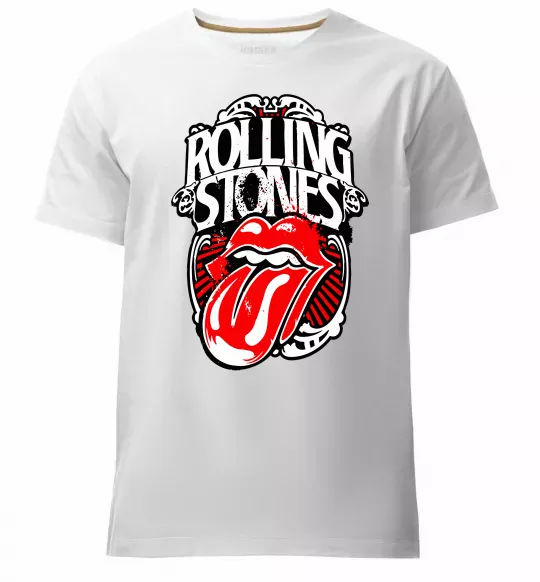 Чоловіча преміум футболка The Rolling Stones retro Білий фото