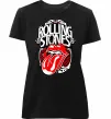 Жіноча преміум футболка The Rolling Stones retro Чорний фото