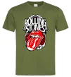 Мужская футболка The Rolling Stones retro Оливковый фото