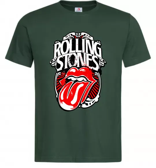 Мужская футболка The Rolling Stones retro Темно-зеленый фото