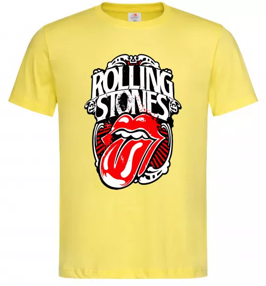 Мужская футболка The Rolling Stones retro Лимонный фото