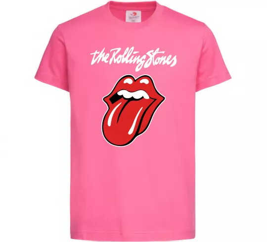 Дитяча футболка The Rolling Stones Яскраво-рожевий фото