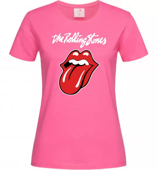 Женская футболка The Rolling Stones Ярко-розовый фото