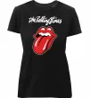 Женская премиум футболка The Rolling Stones Черный фото