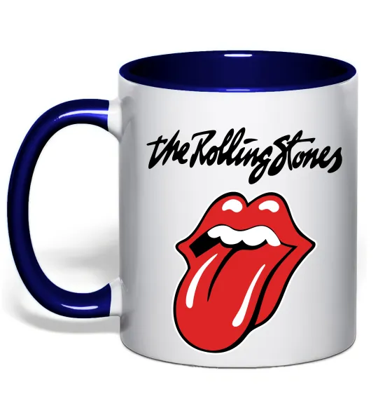 Чашка з кольоровою ручкою The Rolling Stones Глибокий темно-синій фото
