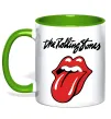 Чашка с цветной ручкой The Rolling Stones Лаймовый фото