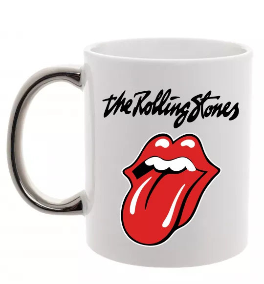 Чашка з кольоровою ручкою The Rolling Stones Срібло фото