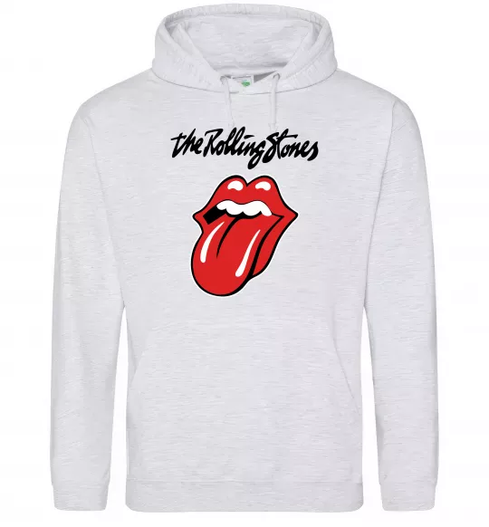 Женская толстовка (худи) The Rolling Stones Серый меланж фото