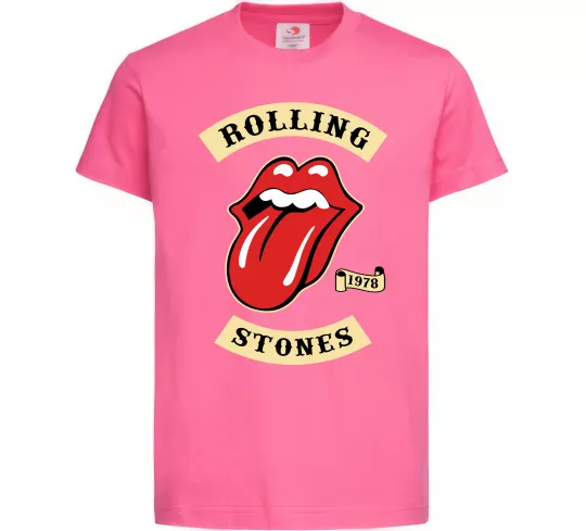 Дитяча футболка The Rolling Stones 1978 Яскраво-рожевий фото