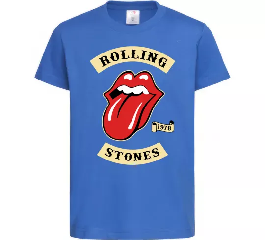 Дитяча футболка The Rolling Stones 1978 Яскраво-синій фото