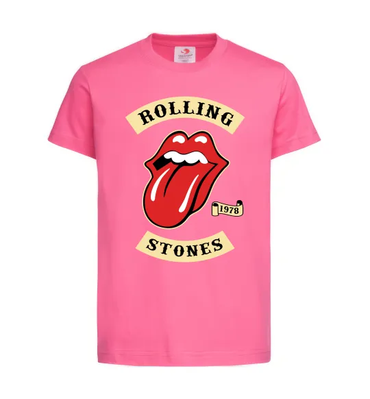 Дитяча футболка The Rolling Stones 1978 Яскраво-рожевий фото