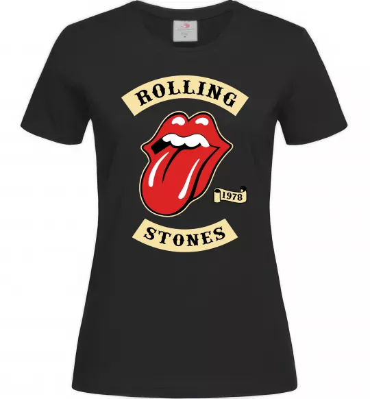 Женская футболка The Rolling Stones 1978 Черный фото