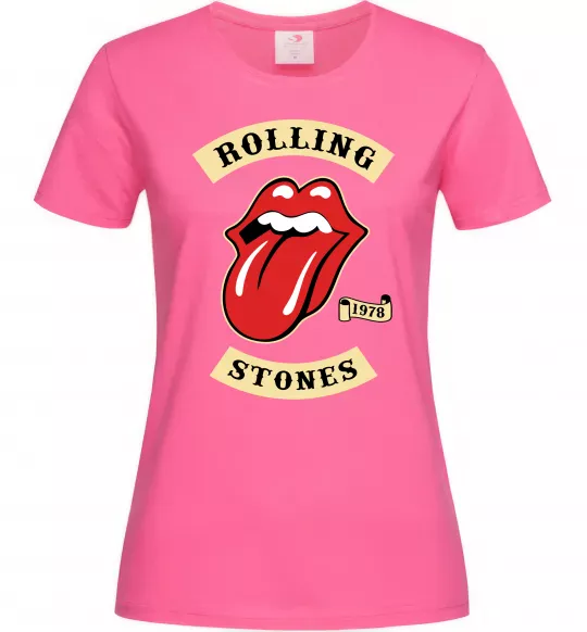 Женская футболка The Rolling Stones 1978 Ярко-розовый фото