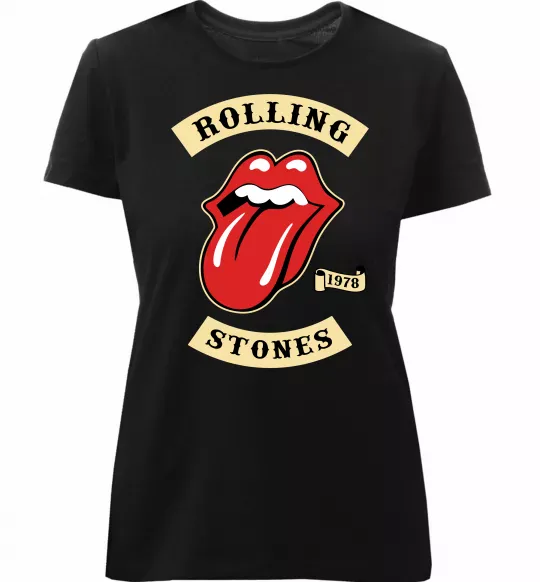 Жіноча преміум футболка The Rolling Stones 1978 Чорний фото