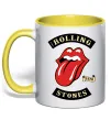 Чашка с цветной ручкой The Rolling Stones 1978 Солнечно желтый фото