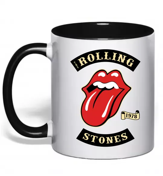 Чашка с цветной ручкой The Rolling Stones 1978 Черный фото