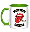 Чашка з кольоровою ручкою The Rolling Stones 1978 Лаймовий фото