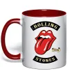 Чашка с цветной ручкой The Rolling Stones 1978 Красный фото