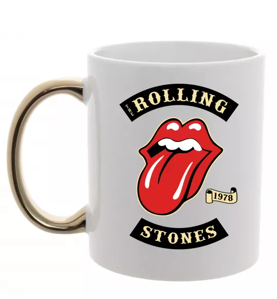 Чашка с цветной ручкой The Rolling Stones 1978 Золото фото