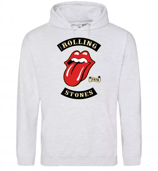 Женская толстовка (худи) The Rolling Stones 1978 Серый меланж фото