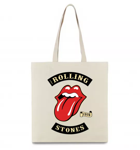 Еко-сумка The Rolling Stones 1978 Бежевий фото