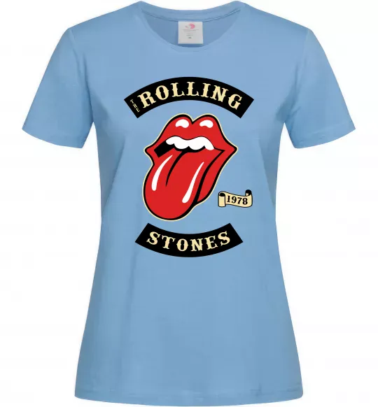 Женская футболка The Rolling Stones 1978 Голубой фото