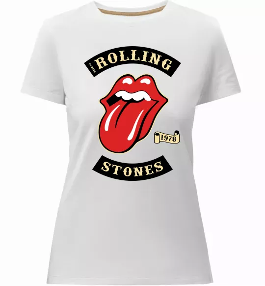 Жіноча преміум футболка The Rolling Stones 1978 Білий фото