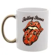Чашка с цветной ручкой Tattoo Rolling Stones Золото фото