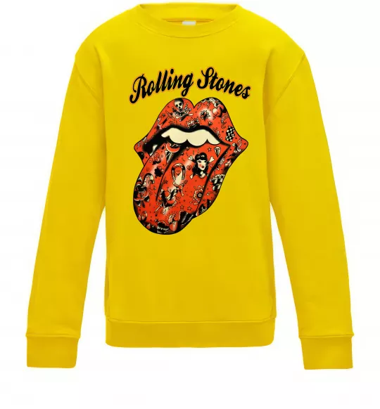Дитячий світшот Tattoo Rolling Stones Сонячно жовтий фото