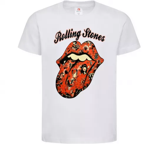 Дитяча футболка Tattoo Rolling Stones Білий фото