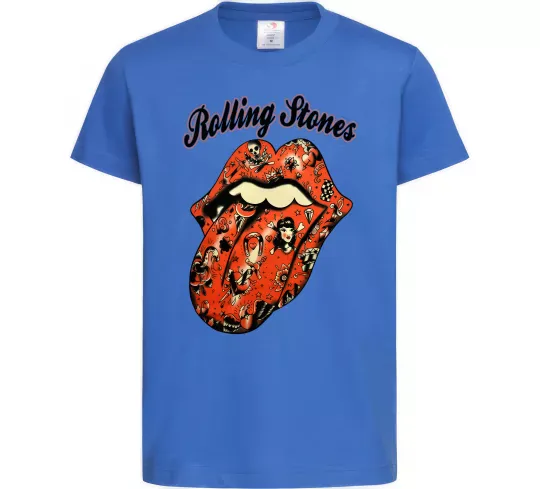 Дитяча футболка Tattoo Rolling Stones Яскраво-синій фото