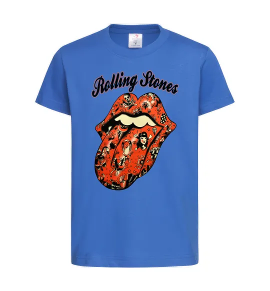 Дитяча футболка Tattoo Rolling Stones Яскраво-синій фото