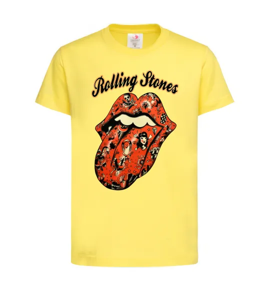 Дитяча футболка Tattoo Rolling Stones Лимонний фото