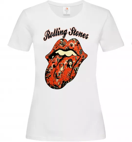 Женская футболка Tattoo Rolling Stones Белый фото